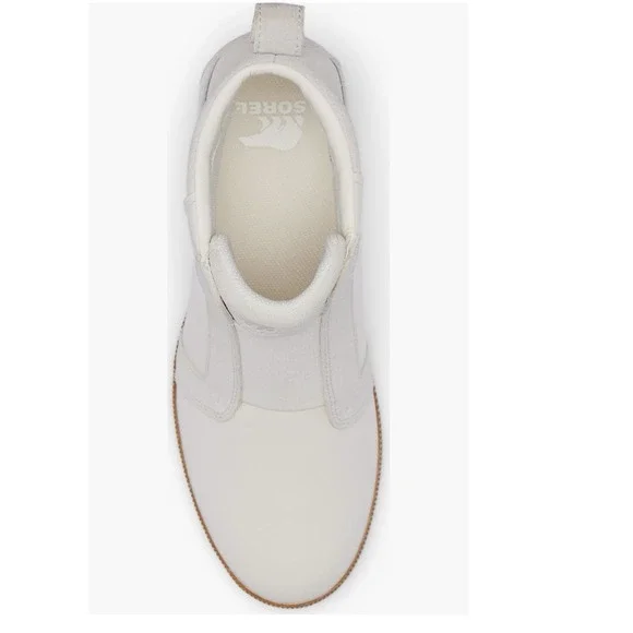 Sorel Out N About Wedge Leather Bootie, Ankle Boots White/Sea Salt, Size 8.5 NWT - Picture 4 of 16
